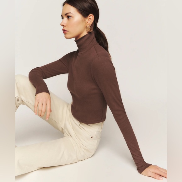 Reformation Davy cropped turtleneck - Picture 1 of 3